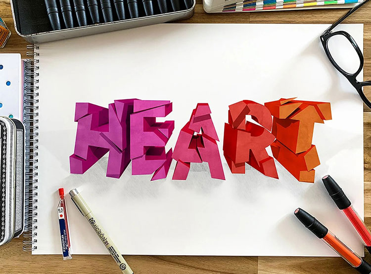 超強的立體感覺！Lex Wilson創(chuàng)意3D字體設(shè)計